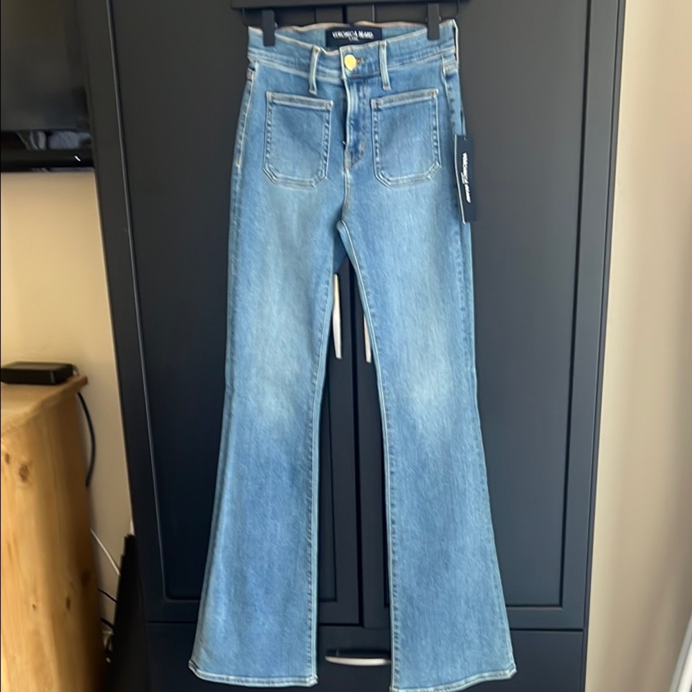 NWT Veronica Beard Beverly Skinny Flare with Patch